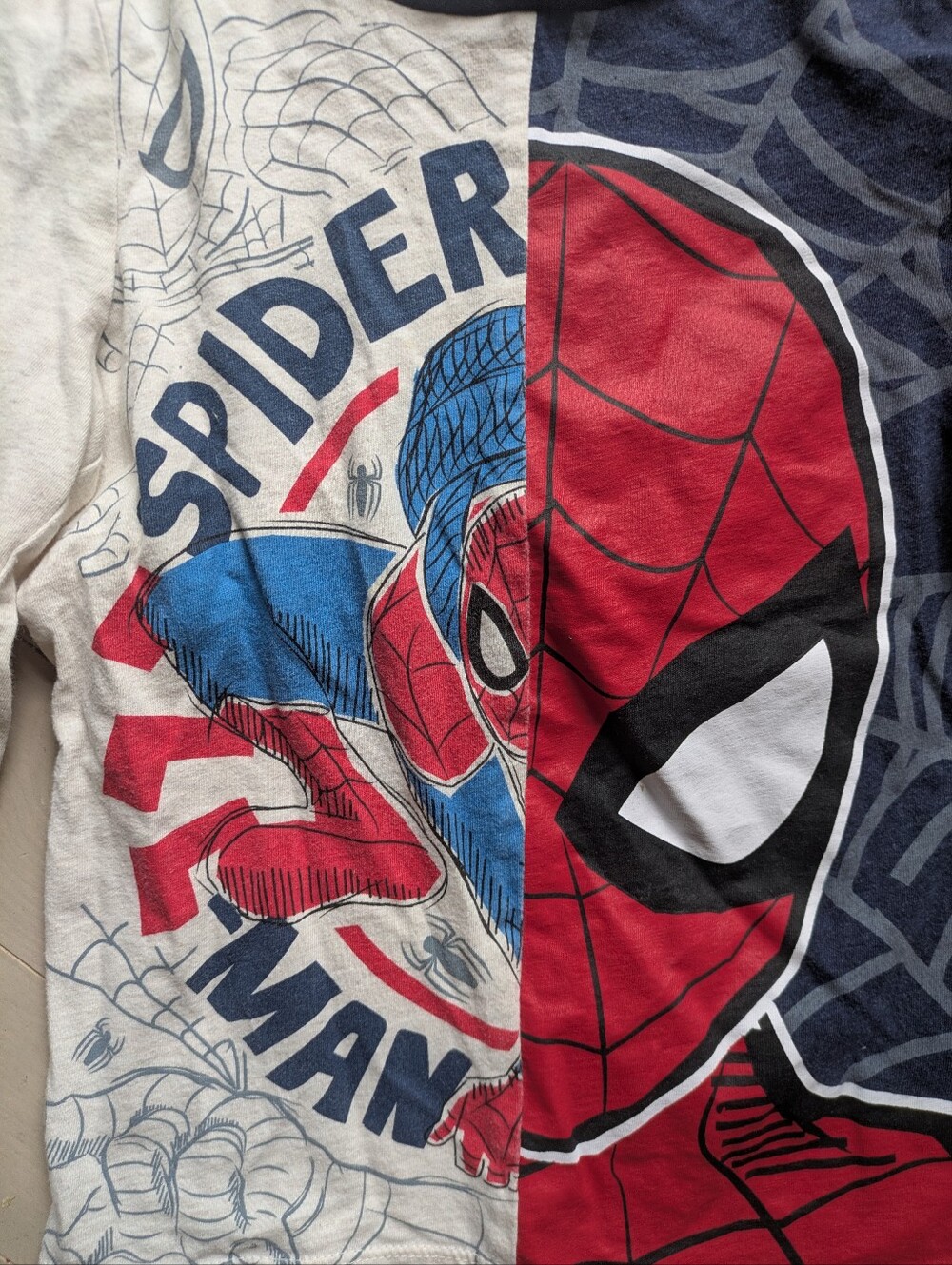 Spider-Man Long-Sleeve Graphic Tee and White Layering Tee - Kids